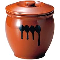 Amazon｜ヤマキイカイ(Yamakiikai) 漬物器 茶 7.2L 蓋付半胴瓶4